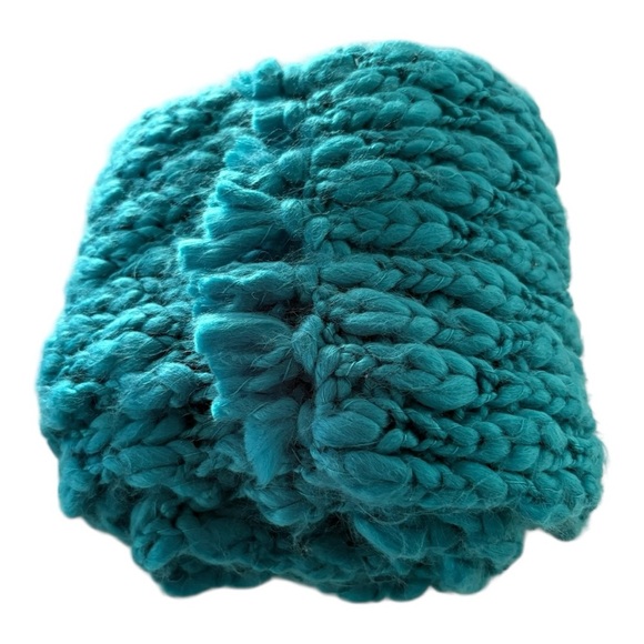 New York & Co. Teal Knit Scarf - Picture 3 of 5